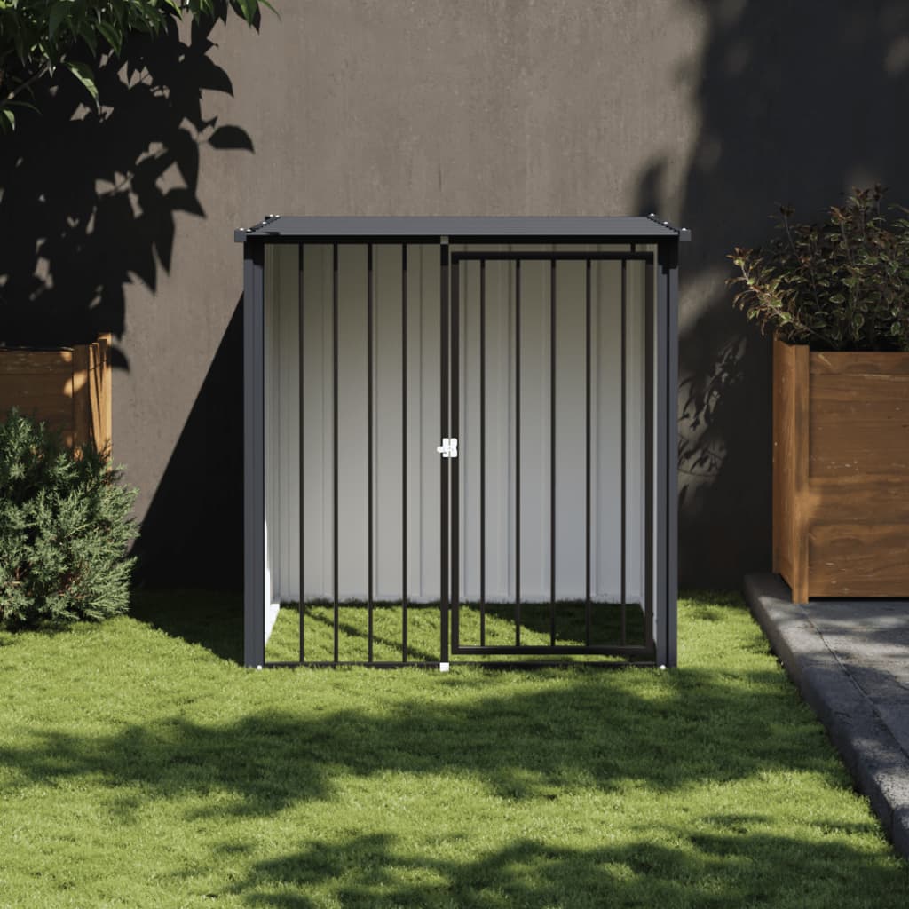 8720845903763_m_en_hd_1 vidaXL Dog House with Roof Black 110x103x109 cm Galvanised Steel - Image 1