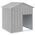 vidaXL Dog House with Roof Light Grey 117x103x123 cm Galvanised Steel - Image 2