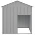 vidaXL Dog House with Roof Light Grey 117x103x123 cm Galvanised Steel - Image 3