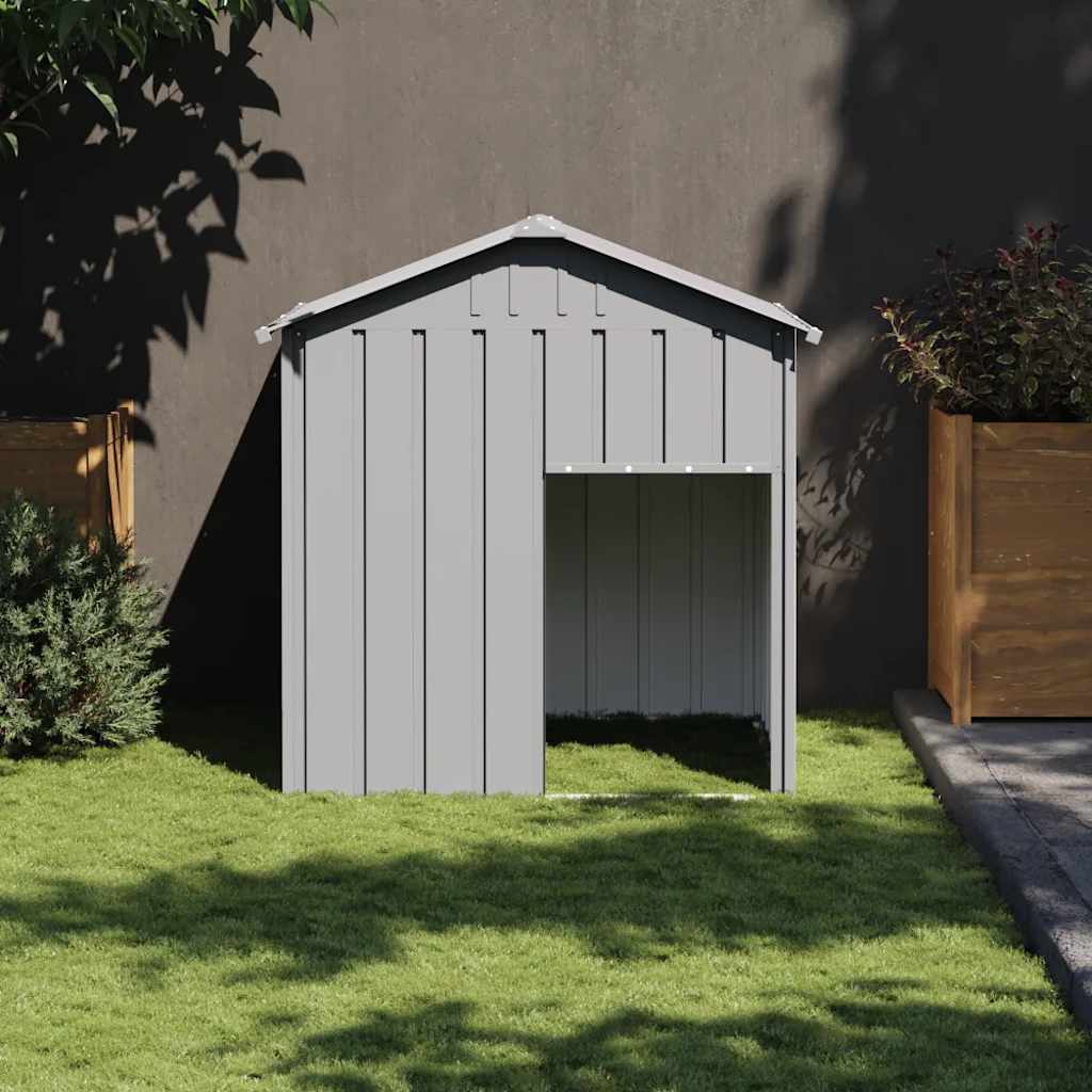 8720845903794_m_en_hd_1 vidaXL Dog House with Roof Light Grey 117x103x123 cm Galvanised Steel - Image 1