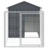 vidaXL Dog House with Run Anthracite 117x201x123 cm Galvanised Steel - Image 3
