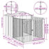vidaXL Dog House with Run Anthracite 117x201x123 cm Galvanised Steel - Image 5