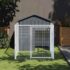vidaXL Dog House with Run Anthracite 117x201x123 cm Galvanised Steel