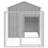 vidaXL Dog House with Run Light Grey 117x201x123 cm Galvanised Steel - Image 3