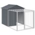vidaXL Chicken Cage with Run Anthracite 117x201x123 cm Galvanised Steel - Image 2
