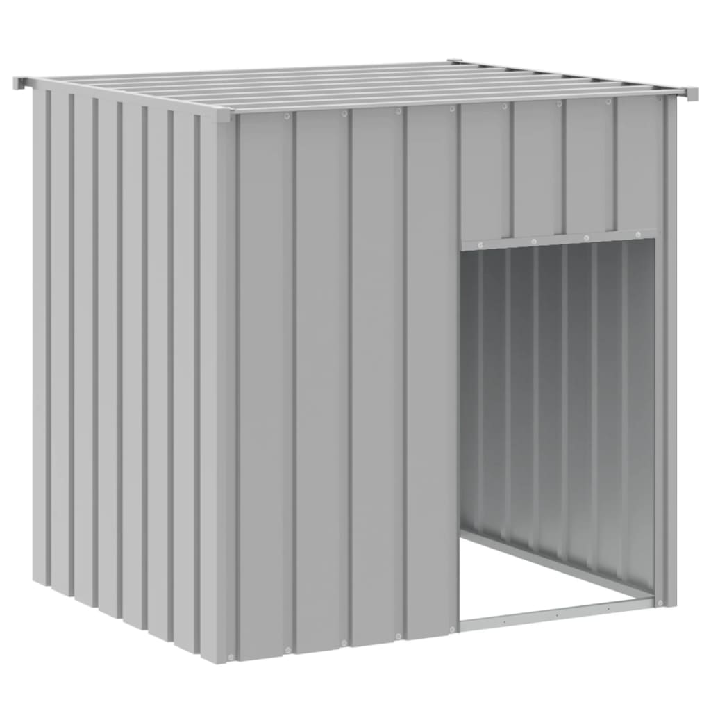 8720845903855_a_en_hd_1 vidaXL Dog House with Roof Light Grey 110x103x109 cm Galvanised Steel - Image 2