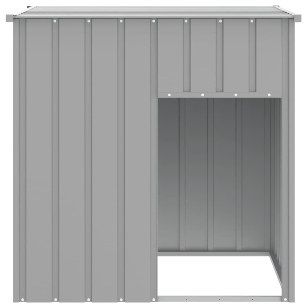 8720845903855_g_en_hd_1 vidaXL Dog House with Roof Light Grey 110x103x109 cm Galvanised Steel - Image 3