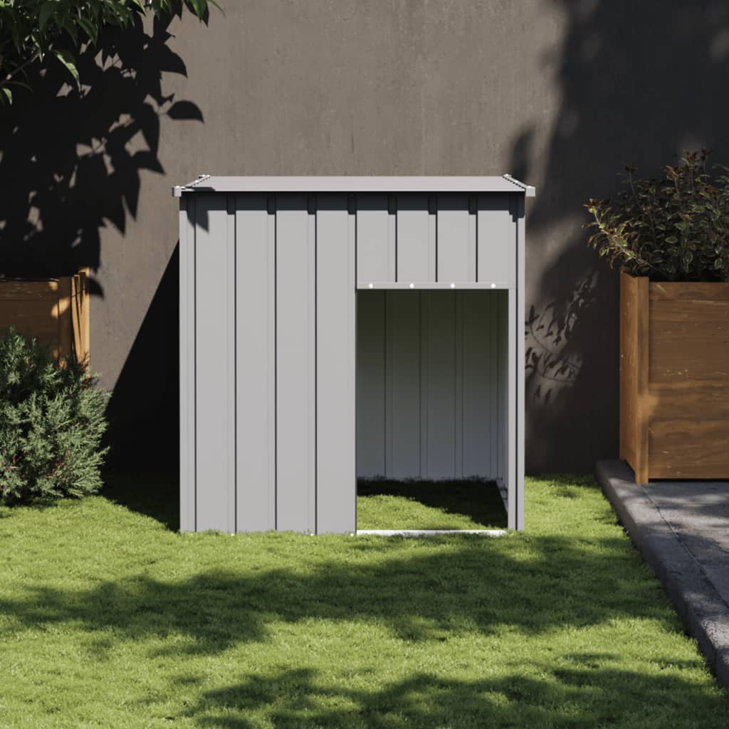 8720845903855_m_en_hd_1 vidaXL Dog House with Roof Light Grey 110x103x109 cm Galvanised Steel - Image 1