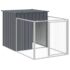 vidaXL Dog House with Run Anthracite 110x201x110 cm Galvanised Steel - Image 2