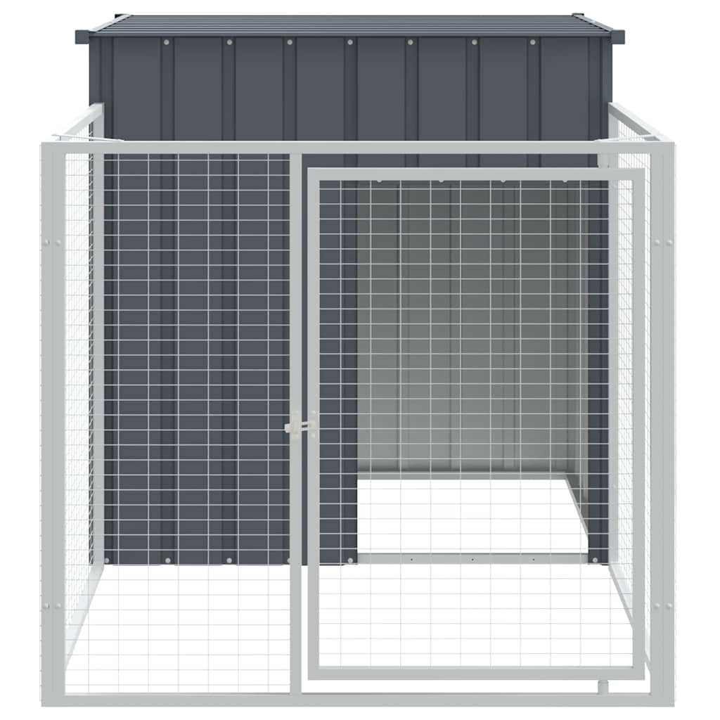 8720845903862_g_en_hd_1 vidaXL Dog House with Run Anthracite 110x201x110 cm Galvanised Steel - Image 3