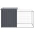 vidaXL Dog House with Run Anthracite 110x201x110 cm Galvanised Steel - Image 4