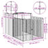 vidaXL Dog House with Run Anthracite 110x201x110 cm Galvanised Steel - Image 5