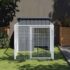 vidaXL Dog House with Run Anthracite 110x201x110 cm Galvanised Steel