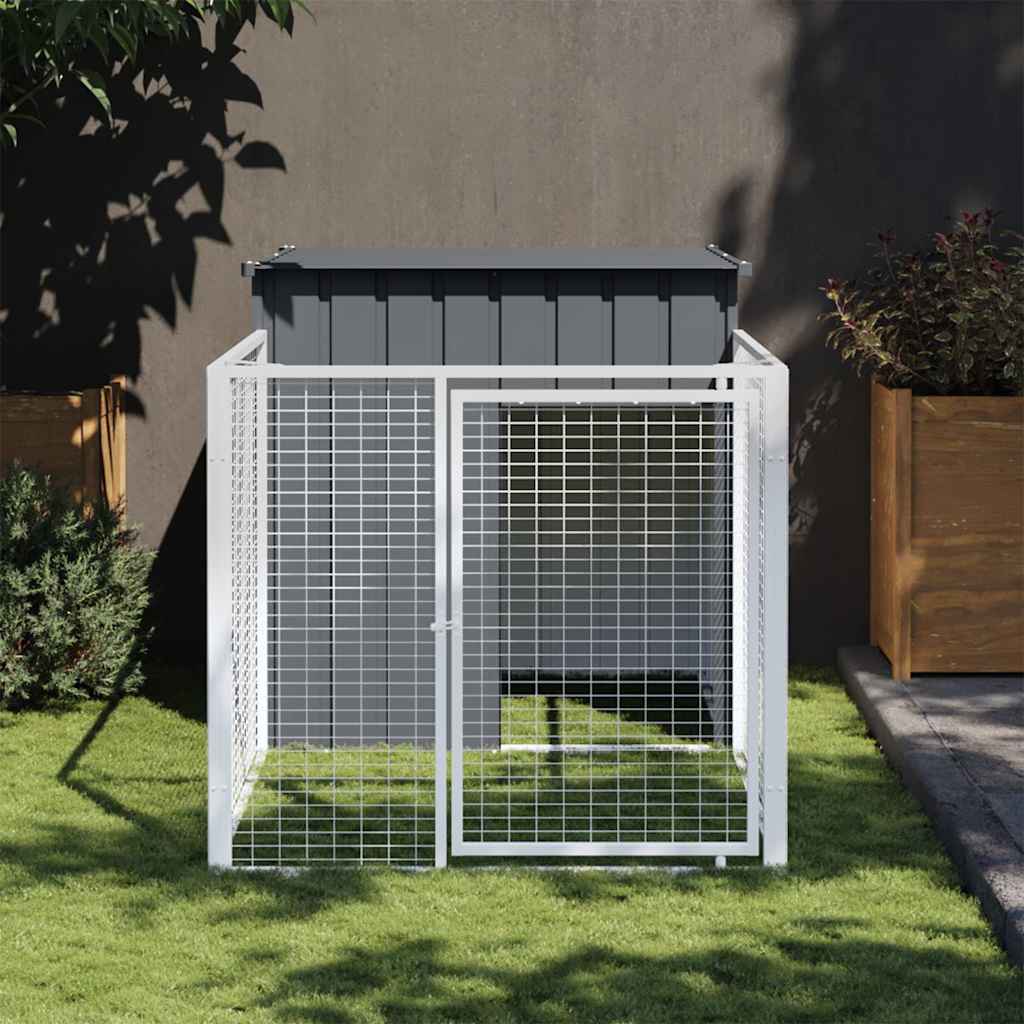 8720845903862_m_en_hd_1 vidaXL Dog House with Run Anthracite 110x201x110 cm Galvanised Steel - Image 1