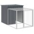 vidaXL Chicken Cage with Run Anthracite 110x201x110 cm Galvanised Steel - Image 2