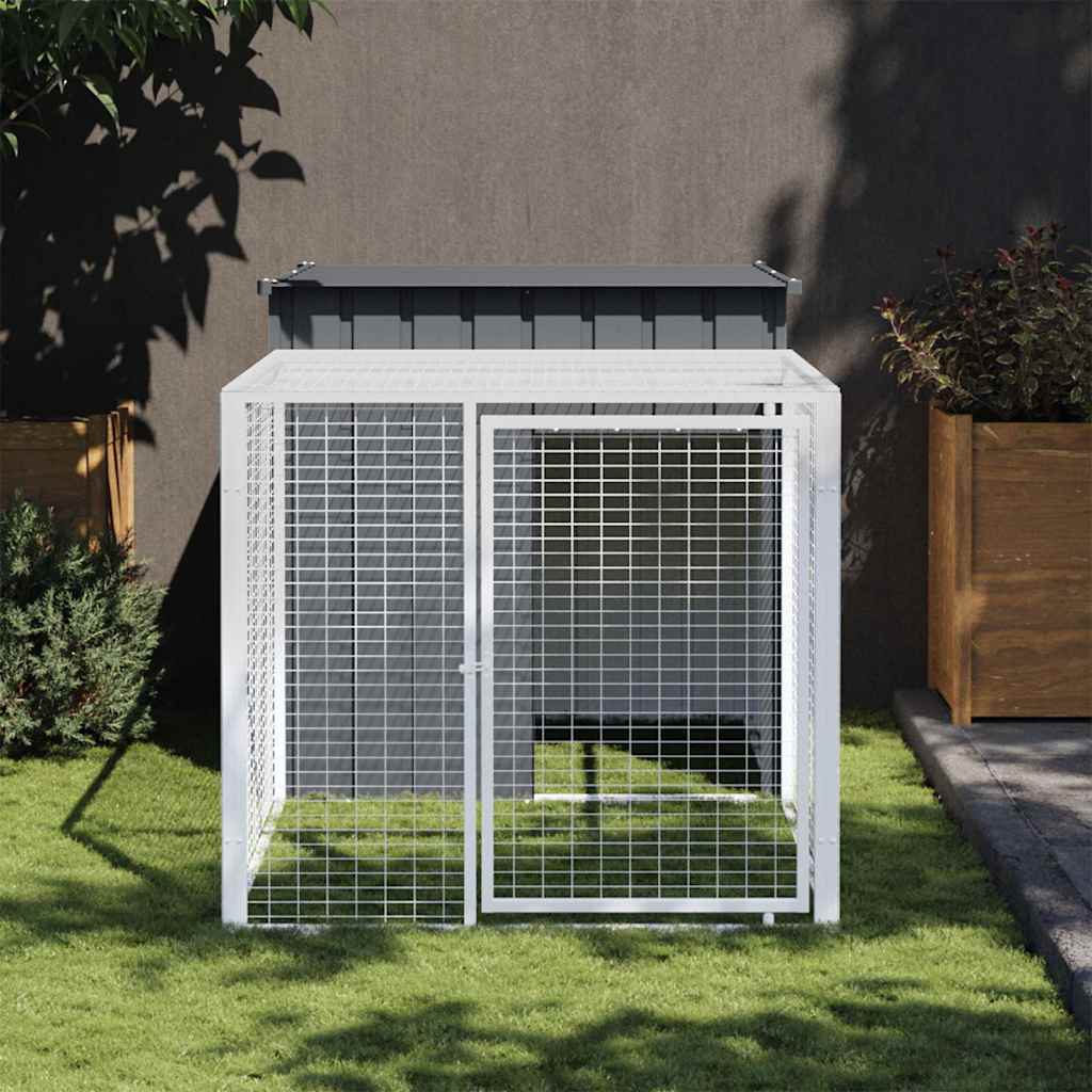 8720845903886_m_en_hd_1 vidaXL Chicken Cage with Run Anthracite 110x201x110 cm Galvanised Steel - Image 1