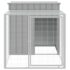 vidaXL Chicken Cage with Run Light Grey 110x201x110 cm Galvanised Steel - Image 3
