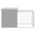vidaXL Chicken Cage with Run Light Grey 110x201x110 cm Galvanised Steel - Image 4
