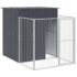 vidaXL Dog House with Run Anthracite 165x251x181 cm Galvanised Steel - Image 2
