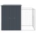 vidaXL Dog House with Run Anthracite 165x251x181 cm Galvanised Steel - Image 4
