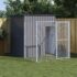 vidaXL Dog House with Run Anthracite 165x251x181 cm Galvanised Steel