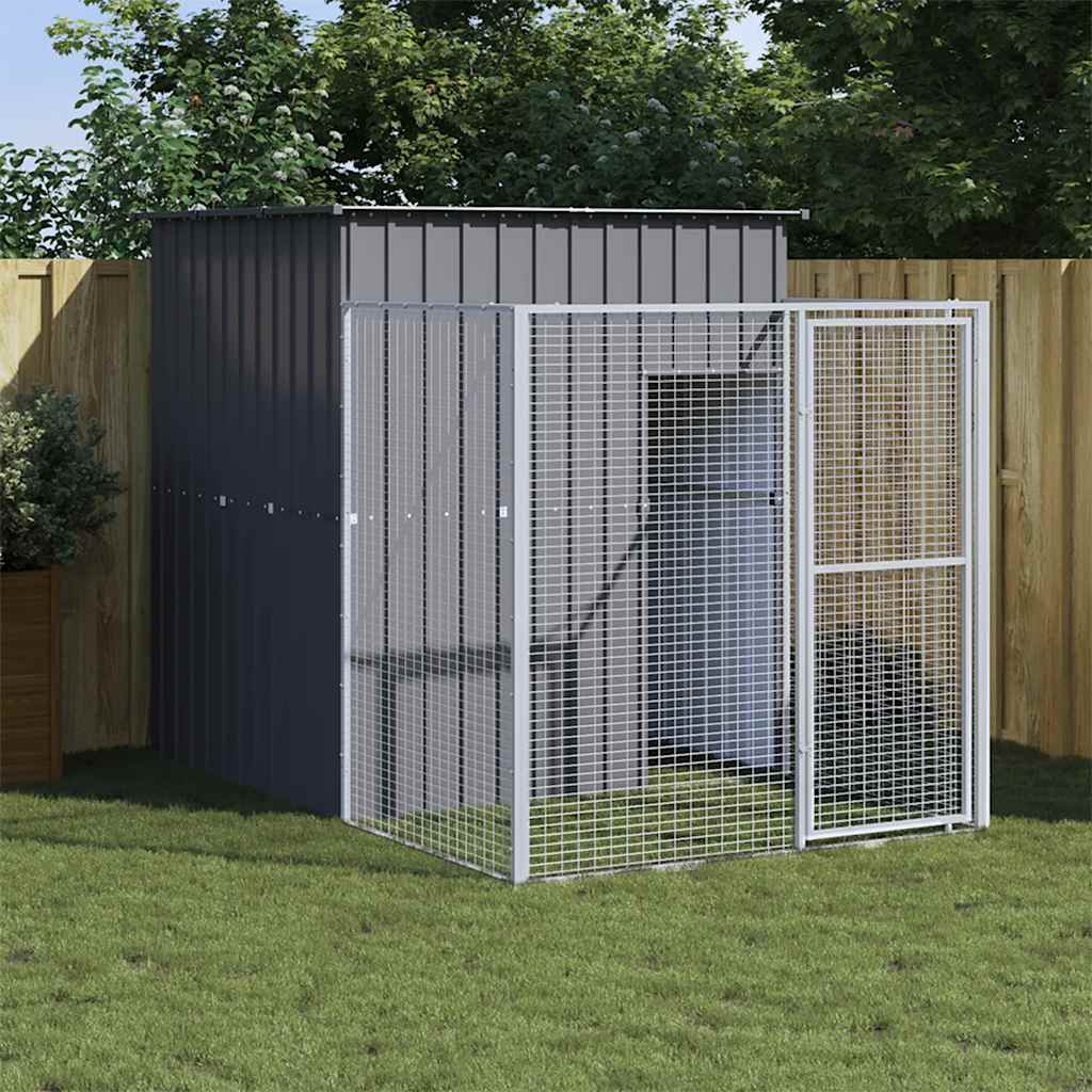 8720845903947_m_en_hd_1 vidaXL Dog House with Run Anthracite 165x251x181 cm Galvanised Steel - Image 1