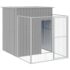 vidaXL Dog House with Run Light Grey 165x251x181 cm Galvanised Steel - Image 2