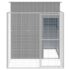 vidaXL Dog House with Run Light Grey 165x251x181 cm Galvanised Steel - Image 3