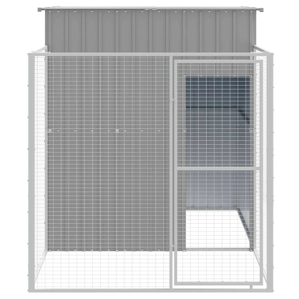 8720845903954_g_en_hd_1 vidaXL Dog House with Run Light Grey 165x251x181 cm Galvanised Steel - Image 3