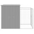 vidaXL Dog House with Run Light Grey 165x251x181 cm Galvanised Steel - Image 4