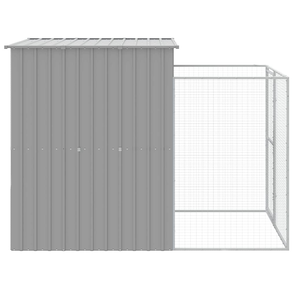 8720845903954_g_en_hd_2 vidaXL Dog House with Run Light Grey 165x251x181 cm Galvanised Steel - Image 4
