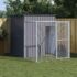 vidaXL Chicken Cage with Run Anthracite 165x251x181 cm Galvanised Steel