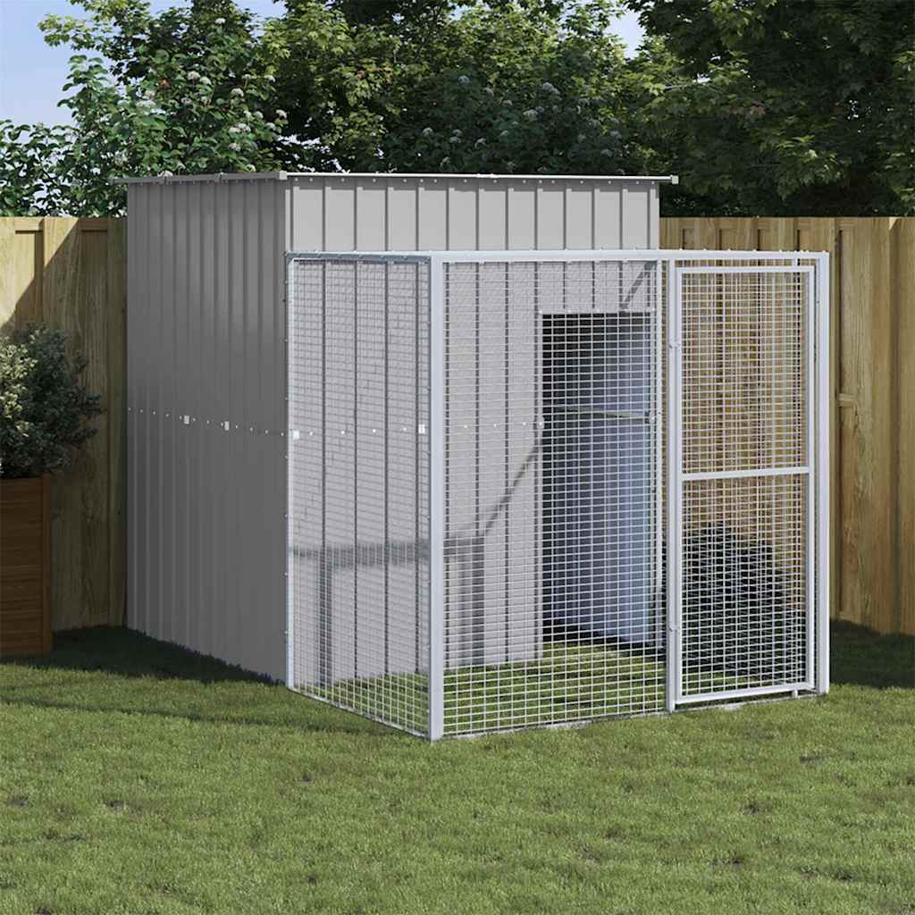 8720845903978_m_en_hd_1 vidaXL Chicken Cage with Run Light Grey 165x251x181 cm Galvanised Steel - Image 1