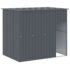vidaXL Dog House with Roof Anthracite 214x153x181 cm Galvanised Steel - Image 2