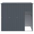 vidaXL Dog House with Roof Anthracite 214x153x181 cm Galvanised Steel - Image 3