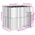 vidaXL Dog House with Roof Anthracite 214x153x181 cm Galvanised Steel - Image 5