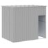 vidaXL Dog House with Roof Light Grey 214x153x181 cm Galvanised Steel - Image 2