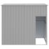 vidaXL Dog House with Roof Light Grey 214x153x181 cm Galvanised Steel - Image 3