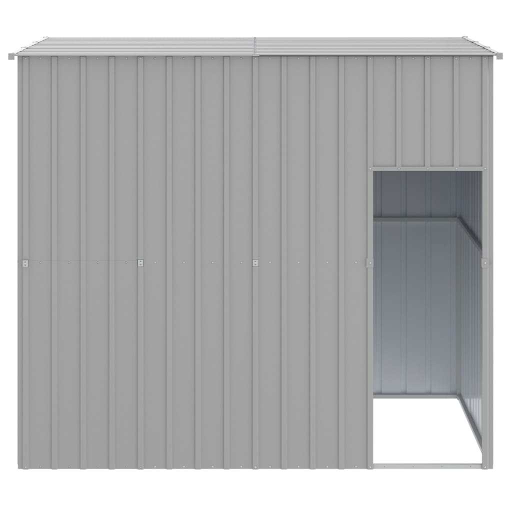 8720845904012_g_en_hd_1 vidaXL Dog House with Roof Light Grey 214x153x181 cm Galvanised Steel - Image 3