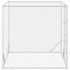 vidaXL Outdoor Dog Kennel Silver 2x2x2 m Galvanised Steel - Image 4