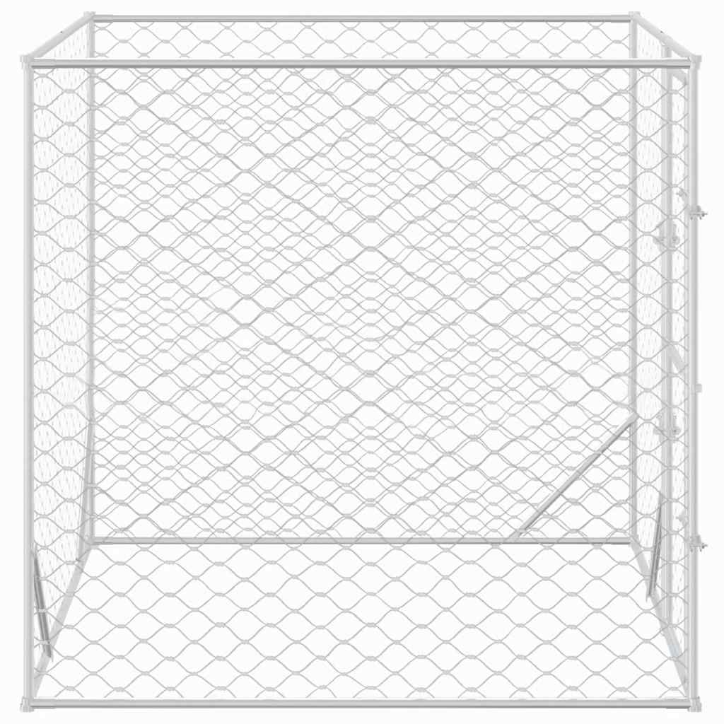 8720845913182_g_en_hd_2 vidaXL Outdoor Dog Kennel Silver 2x2x2 m Galvanised Steel - Image 4