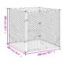 vidaXL Outdoor Dog Kennel Silver 2x2x2 m Galvanised Steel - Image 5