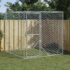 vidaXL Outdoor Dog Kennel Silver 2x2x2 m Galvanised Steel