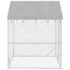 vidaXL Outdoor Dog Kennel with Roof Silver 2x2x2.5 m Galvanised Steel - Image 4