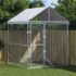 vidaXL Outdoor Dog Kennel with Roof Silver 2x2x2.5 m Galvanised Steel