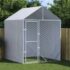 vidaXL Outdoor Dog Kennel with Roof Silver 2x2x2.5 m Galvanised Steel