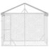 vidaXL Outdoor Dog Kennel with Roof Silver 3x1.5x2.5 m Galvanised Steel - Image 3