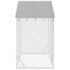 vidaXL Outdoor Dog Kennel with Roof Silver 3x1.5x2.5 m Galvanised Steel - Image 4