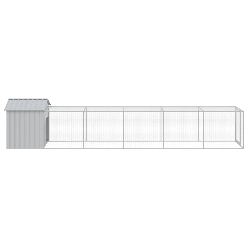 8720845916909_g_en_hd_2 vidaXL Chicken Cage with Run Light Grey 117x609x123 cm Galvanised Steel - Image 4