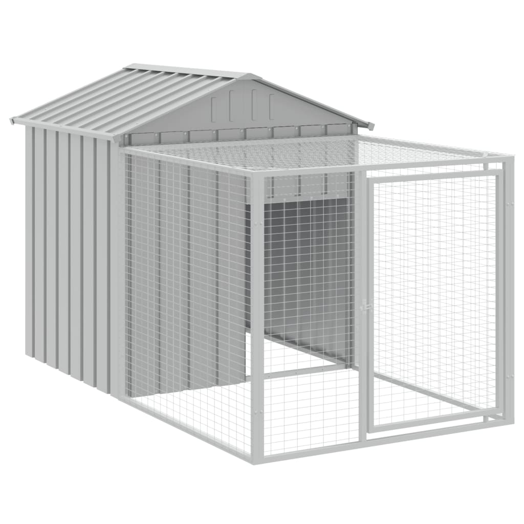 8720845916909_g_en_hd_4 vidaXL Chicken Cage with Run Light Grey 117x609x123 cm Galvanised Steel - Image 6